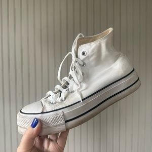 Platform white converse